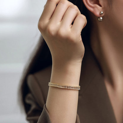 [Solara Jewelry]Exquisite Emerald Cut Daily Bracelet