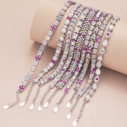 [Solara Jewelry]Unique Colorful Flower Shape Daily Bracelet
