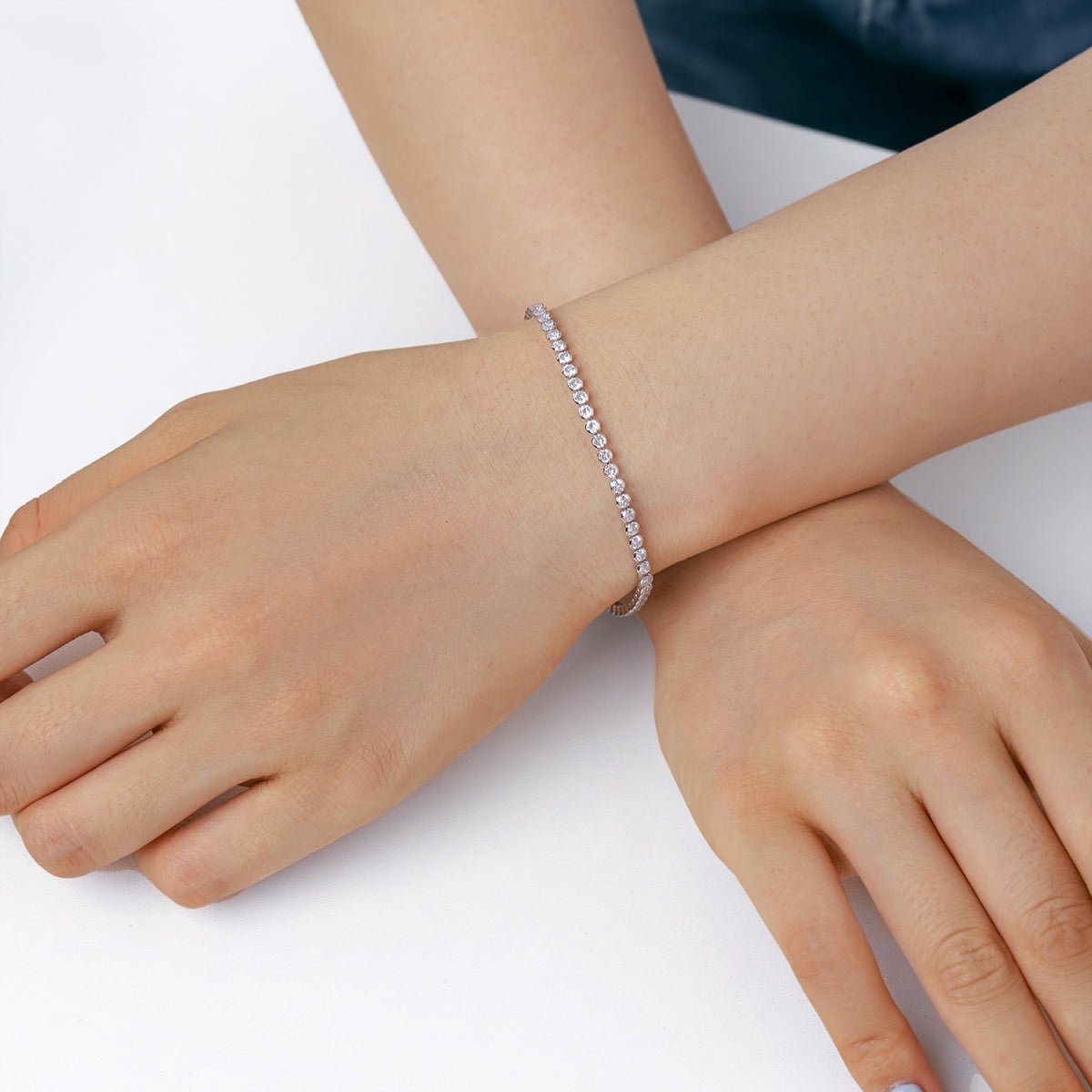 [Solara Jewelry]Dazzling Sparkling Round Cut Daily Bracelet