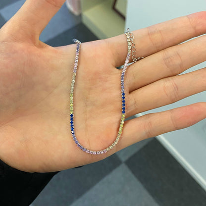 [Solara Jewelry]Radiant Shinning Princess Cut Tennis Bracelet