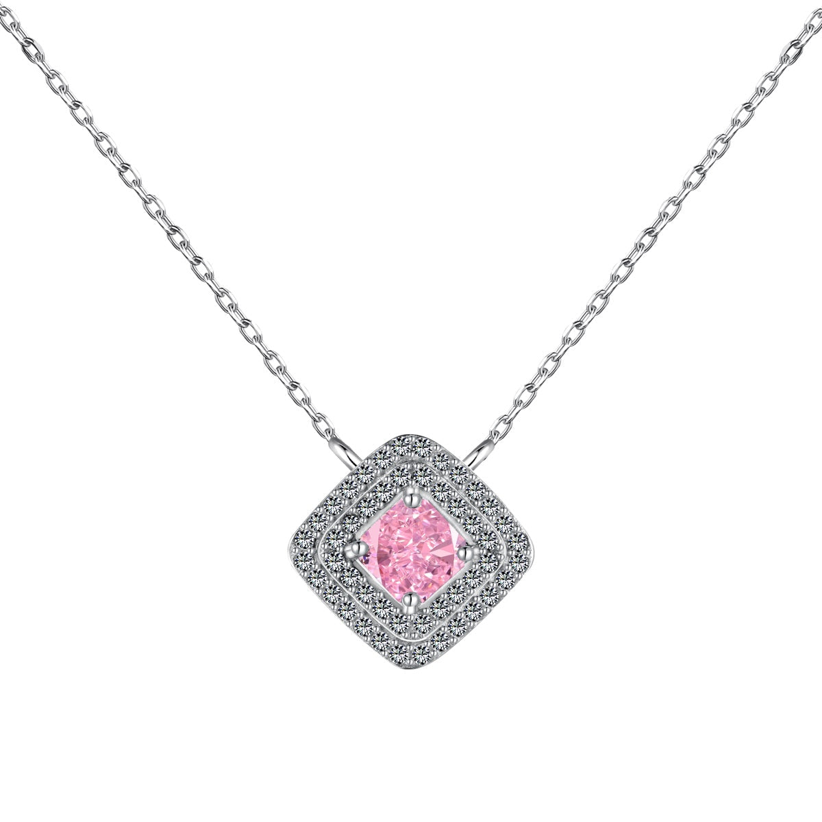 [Solara Jewelry]Sparkling Asscher Cut Necklace