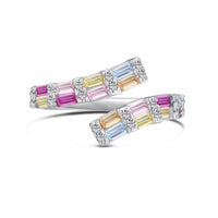 [Solara Jewelry]Charming Colorful Radiant Cut Adjustable Daily Ring