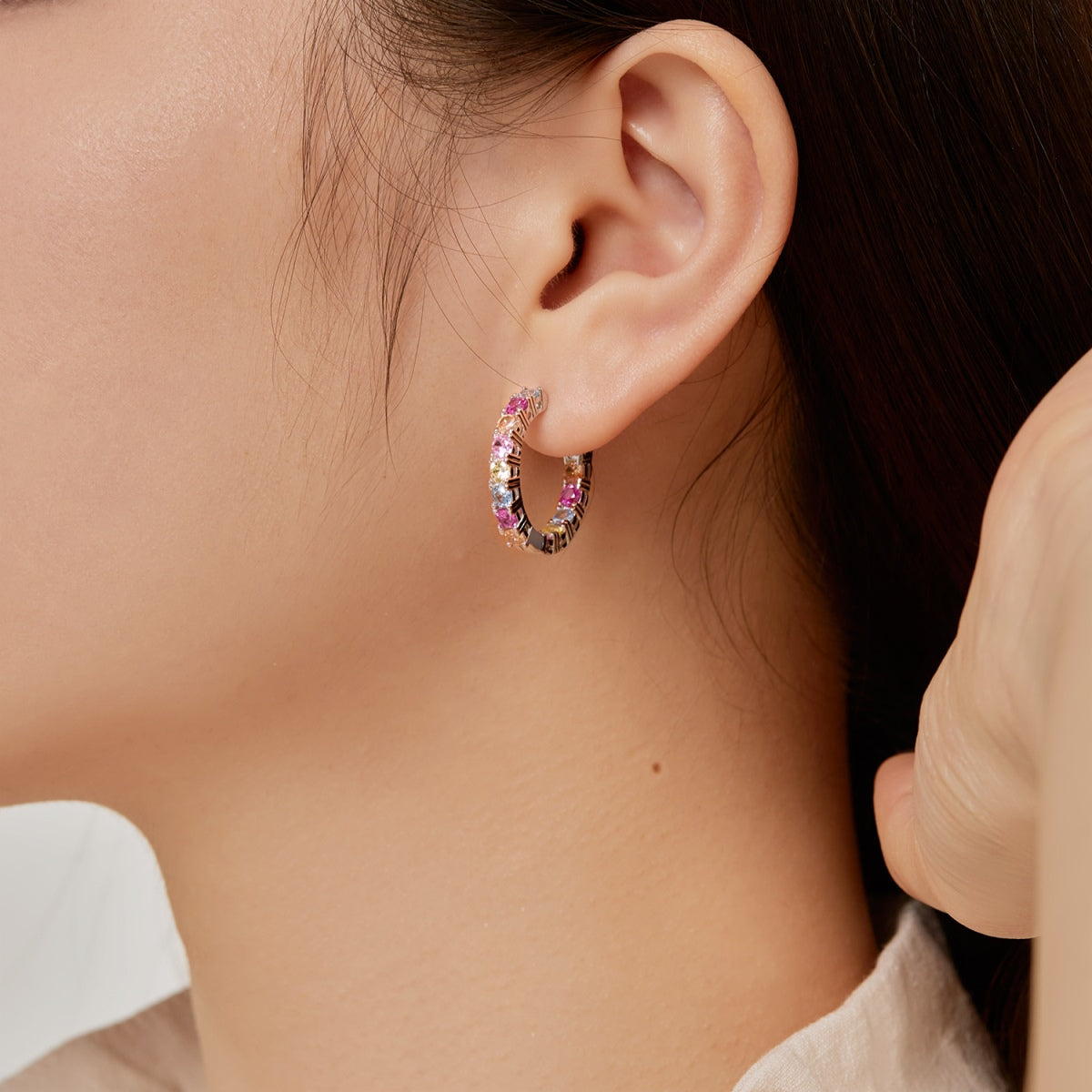 [Solara Jewelry]Unique Round Cut Daily Earrings