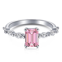 [Solara Jewelry]1.0 Carat Dainty Resplendent Radiant Cut Daily Ring