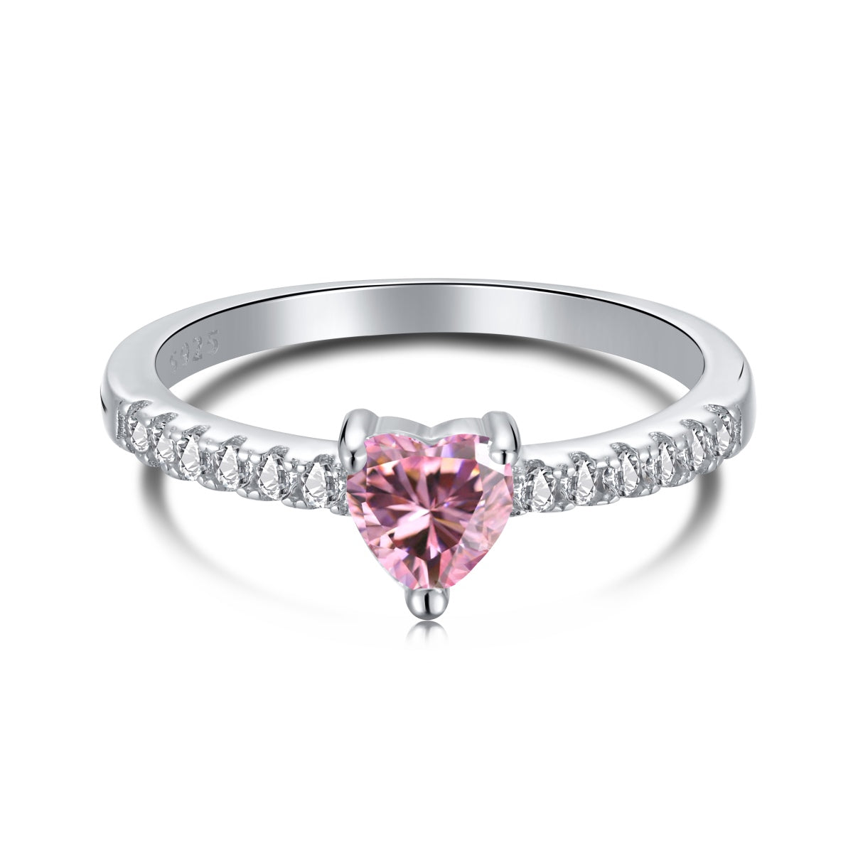 [Solara Jewelry]0.5 Carat CaratEternity Charming Heart Shape Lover Ring