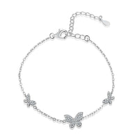 [Solara Jewelry]Delicate Butterfly Pendant Bracelet