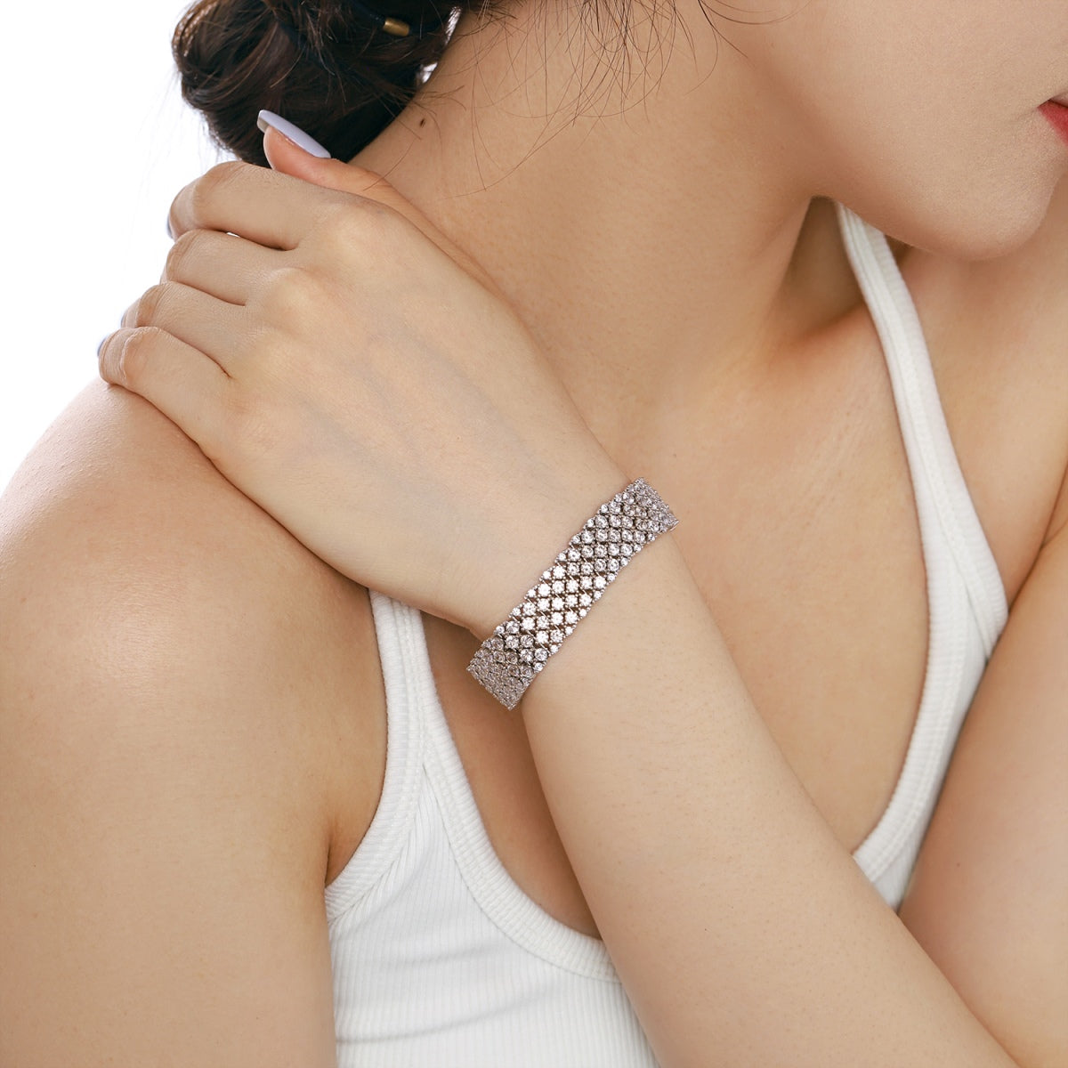 [Solara Jewelry]Ornate Elegant Round Cut Party Bracelet
