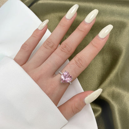 [Solara Jewelry]6.0 Carat Luxurious Sparkling Romantic Heart Cut Lover Ring