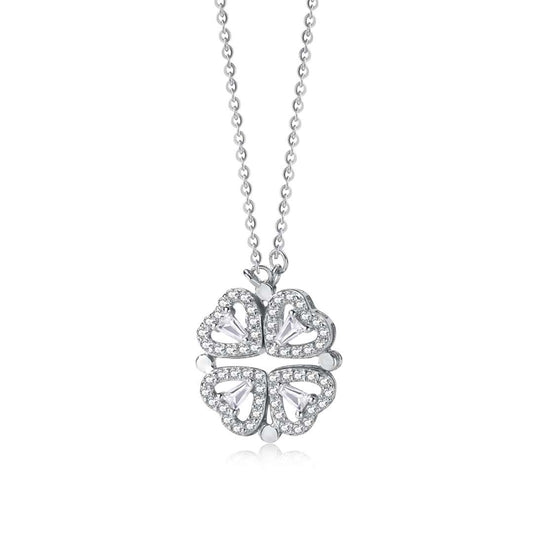 [Solara Jewelry]Ornate Heart Cut Flower Shape Necklace