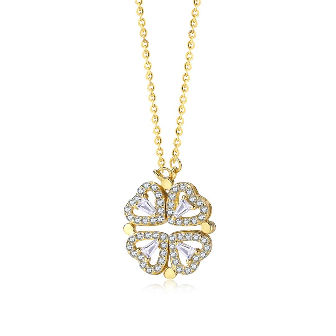 [Solara Jewelry]Ornate Heart Cut Flower Shape Necklace