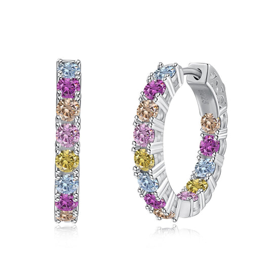 [Solara Jewelry]Unique Round Cut Daily Earrings
