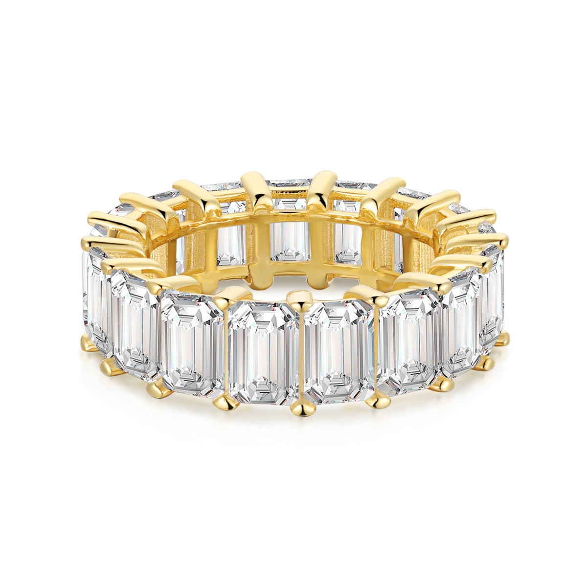 [Solara Jewelry]0.75 Carat Elegant Emerald Cut Tennis Ring