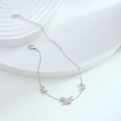 [Solara Jewelry]Delicate Butterfly Pendant Bracelet