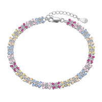[Solara Jewelry]Radiant Colorful Emerald Cut Party Bracelet
