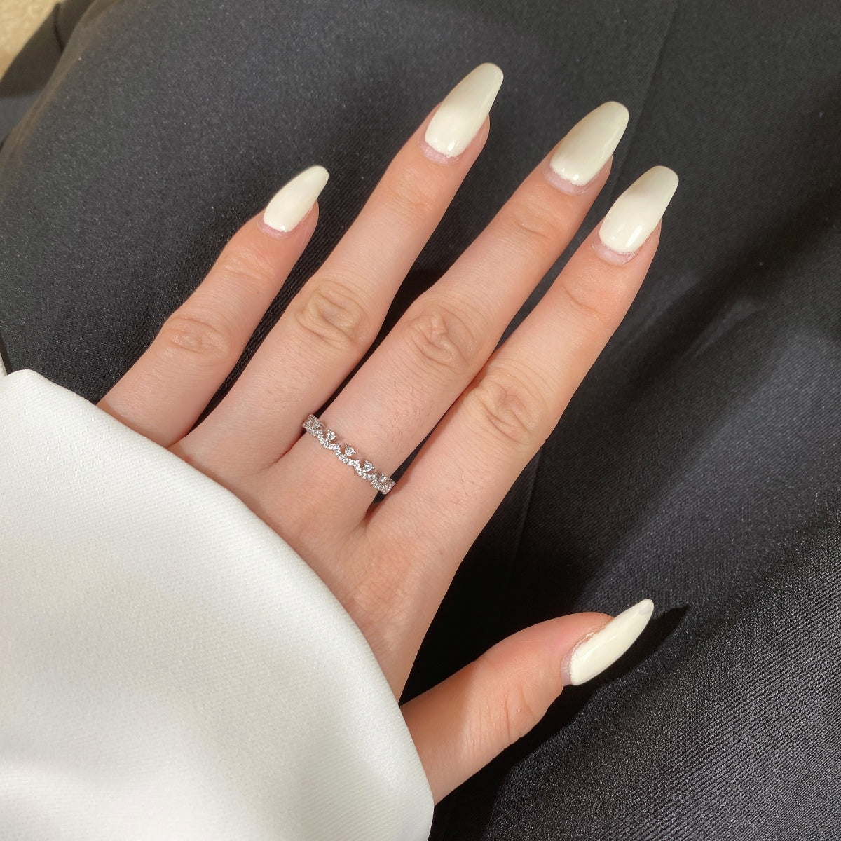 [Solara Jewelry]Elegant Resplendent Round Shape Party Ring