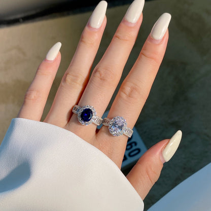 [Solara Jewelry]1.5 Carat Dazzling Charming Oval Cut Banquet Ring