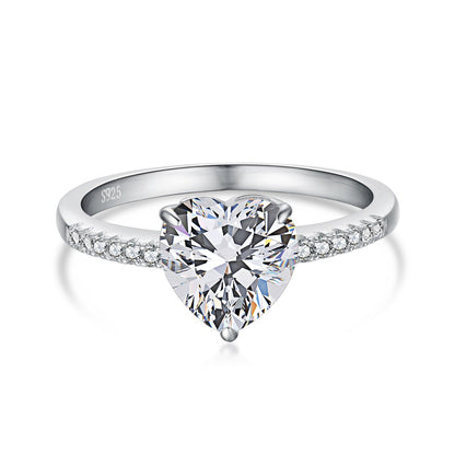 [Solara Jewelry]2.0 Carat Dazzling Lustrous Heart Cut Lover Ring