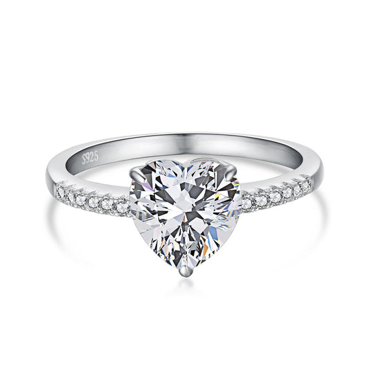 [Solara Jewelry]2.0 Carat Dazzling Lustrous Heart Cut Lover Ring
