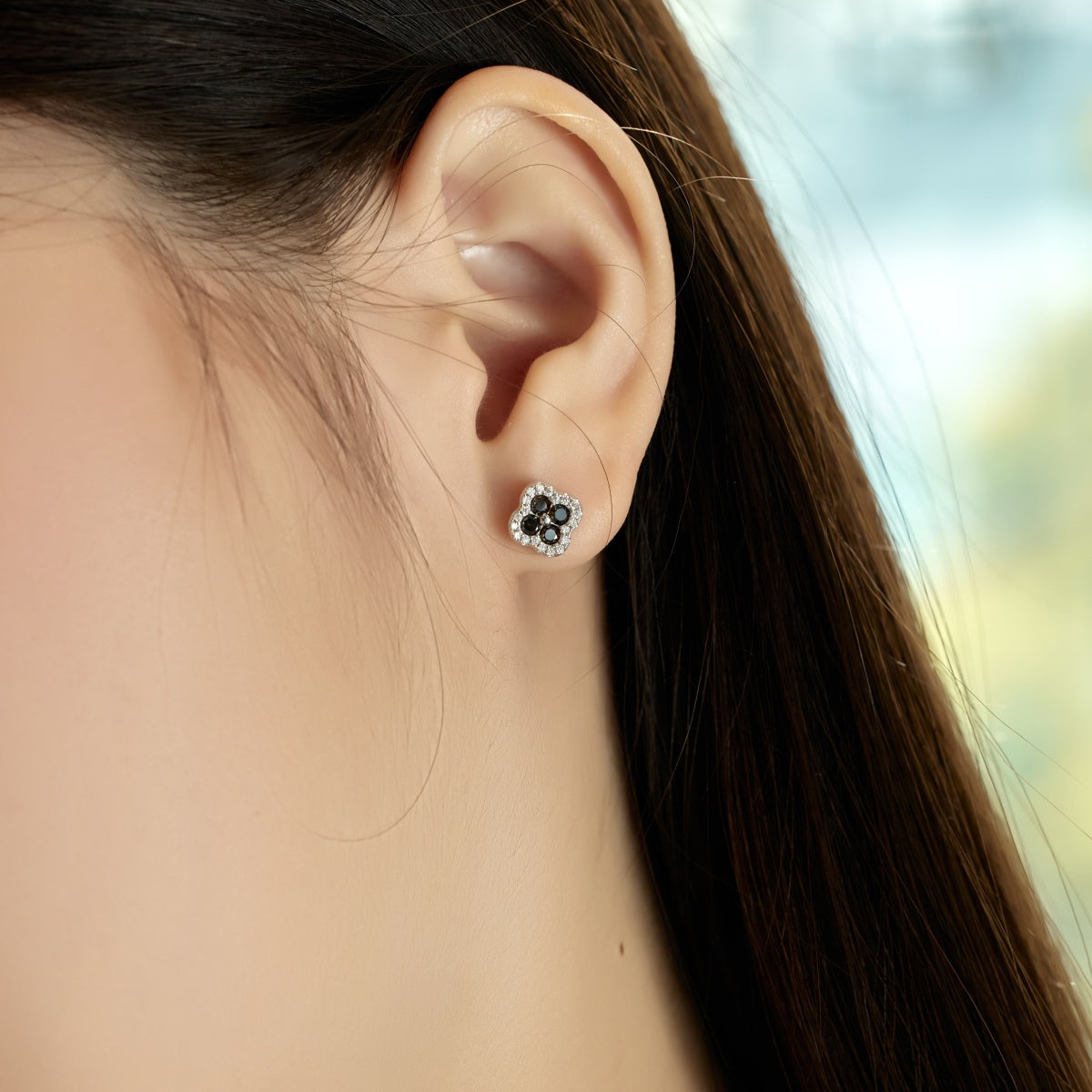 [Solara Jewelry]Four-Leaf Clover Flower Shaped Earrings