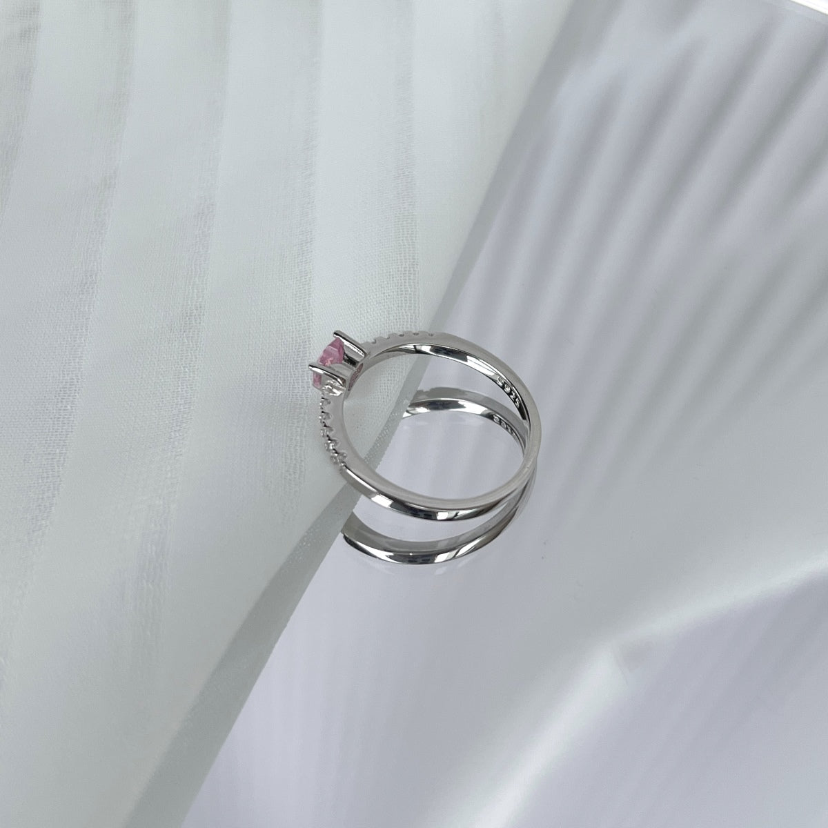 [Solara Jewelry]0.5 Carat CaratEternity Charming Heart Shape Lover Ring