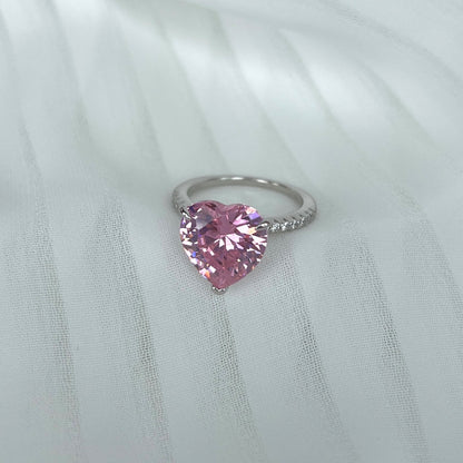 [Solara Jewelry]6.0 Carat Luxurious Sparkling Romantic Heart Cut Lover Ring