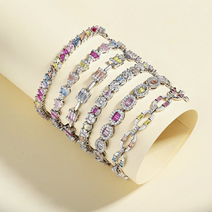 [Solara Jewelry]Exquisite Ornate Emerald Cut Daily Bracelet