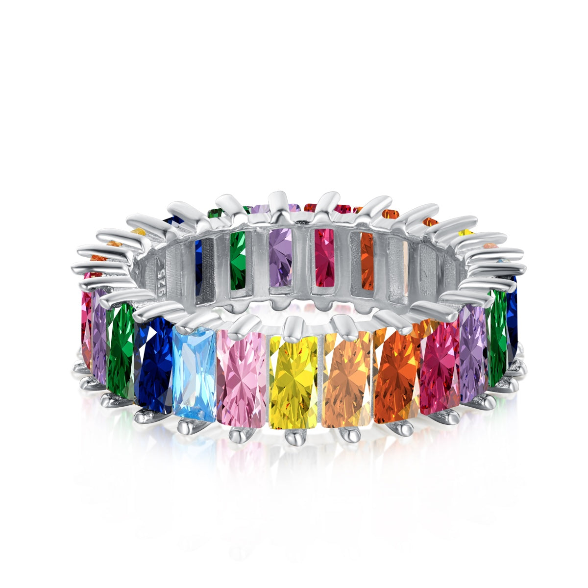 [Solara Jewelry]Unique Colorful Radiant Cut RIng