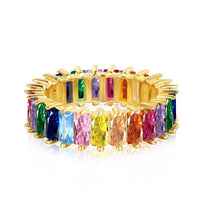[Solara Jewelry]Unique Colorful Radiant Cut RIng