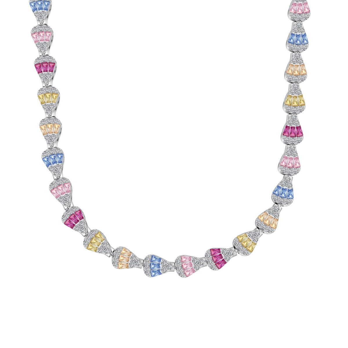 [Solara Jewelry]Radiant Colorful Rainbow Necklace
