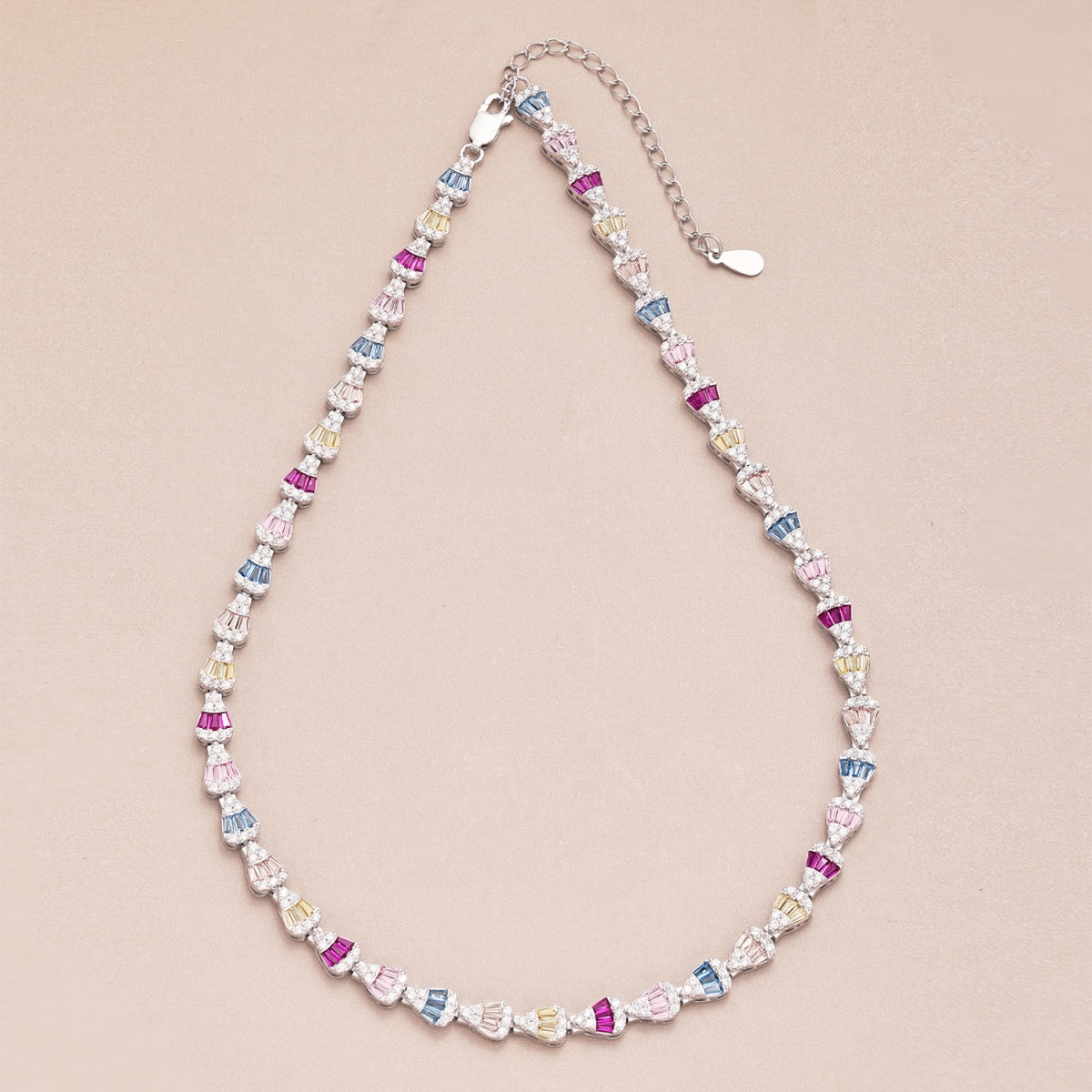 [Solara Jewelry]Radiant Colorful Rainbow Necklace