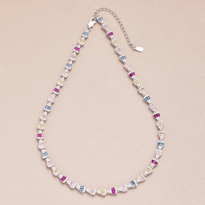[Solara Jewelry]Radiant Colorful Rainbow Necklace