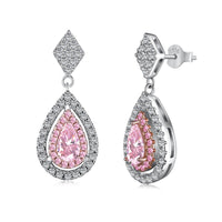 [Solara Jewelry]Ornate Delicate Water Drop Shape Banquet Earrings