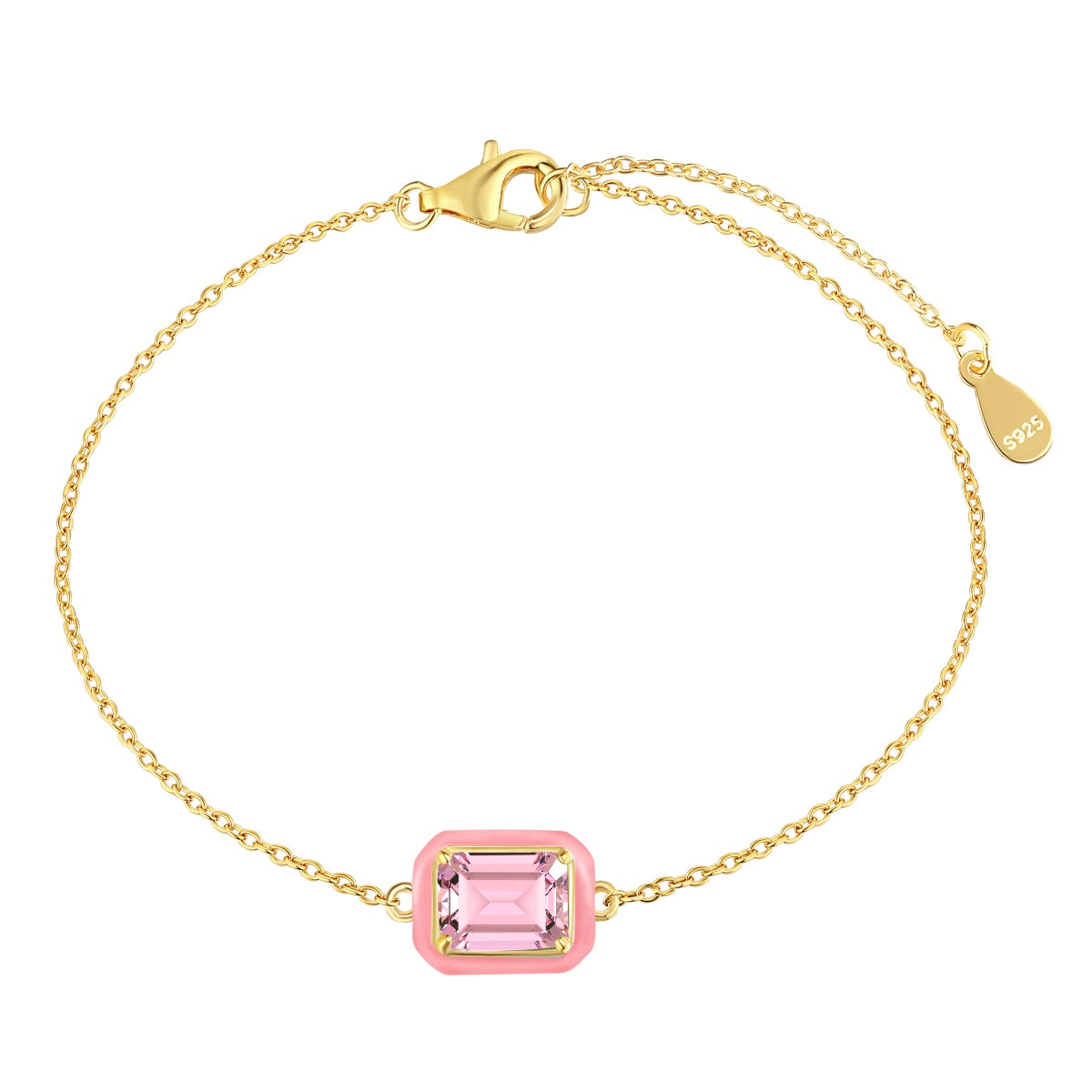 [Solara Jewelry]2.0 Carat Sparkling Colorful Emerald Cut Daily Bracelet