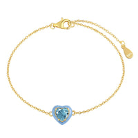 [Solara Jewelry]Sparkling Romantic Heart Shape Lover Bracelet