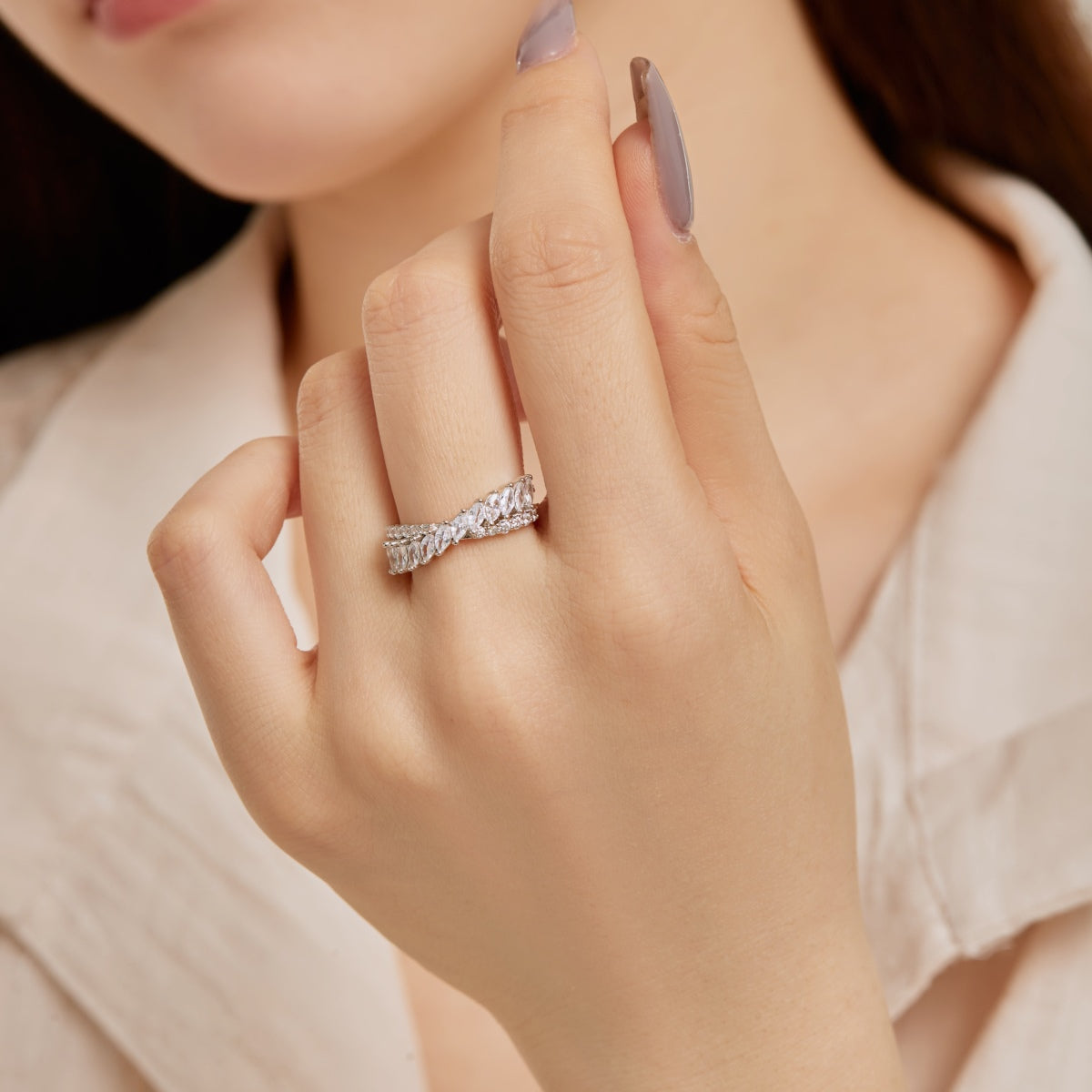 [Solara Jewelry]Unique Colorful Marquise Cut Daily Ring