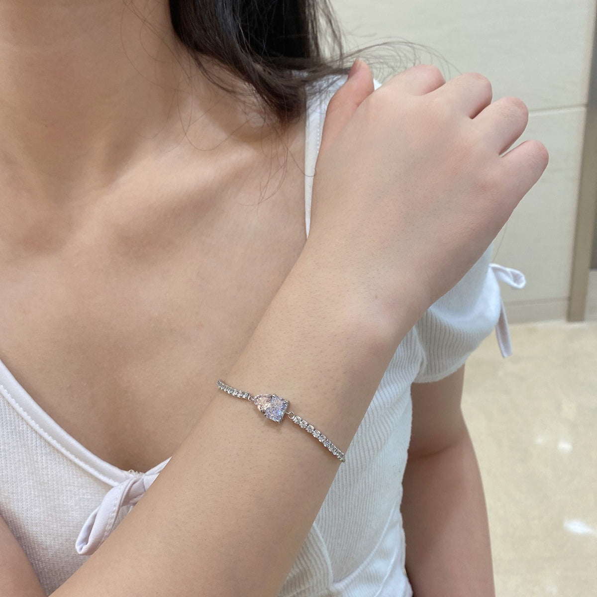 [Solara Jewelry]Dazzling Unique Multi Shape Lover Bracelet