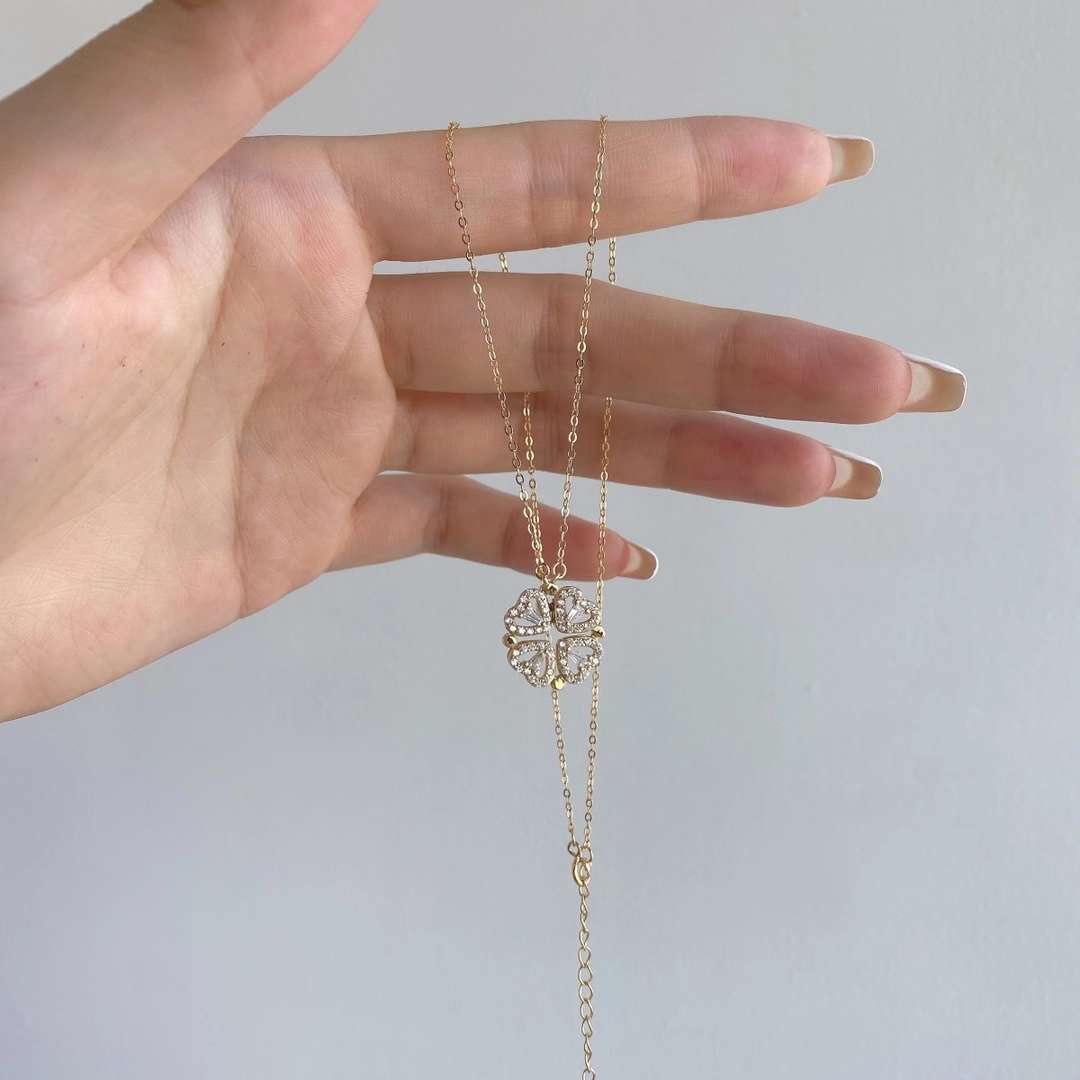 [Solara Jewelry]Ornate Heart Cut Flower Shape Necklace