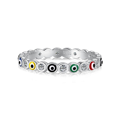 [Solara Jewelry]Sparkling Vibrant Round Shape Daily Ring