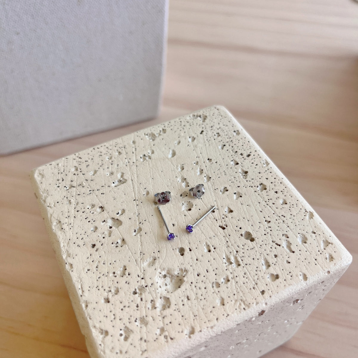 [Solara Jewelry]Delicate Solitaire Earrings