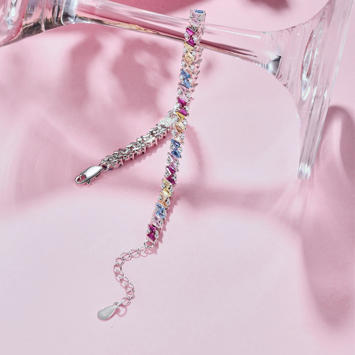 [Solara Jewelry]Ornate Sparkling Multi Cut Party Bracelet