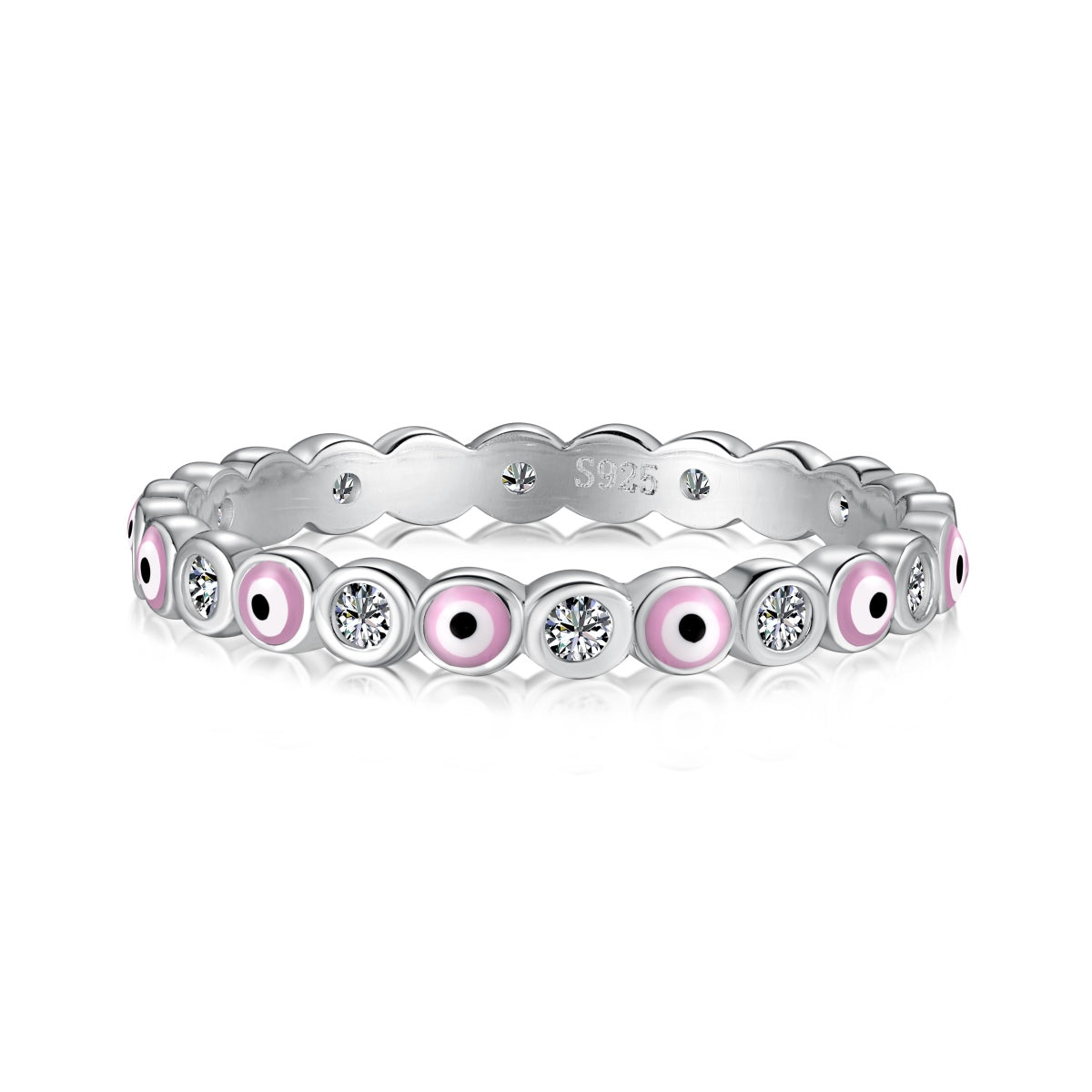 [Solara Jewelry]Sparkling Vibrant Round Shape Daily Ring