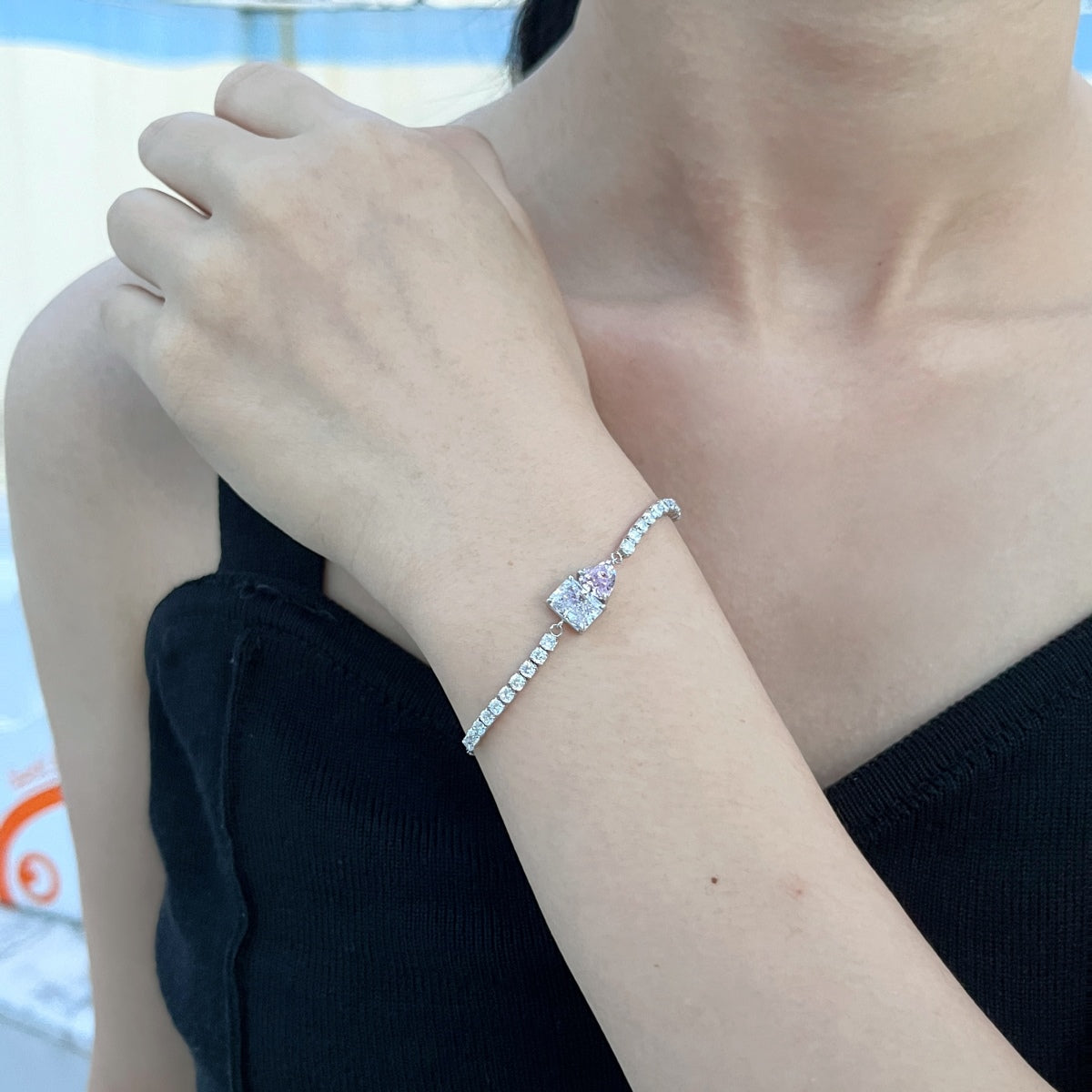 [Solara Jewelry]Dazzling Unique Multi Shape Lover Bracelet