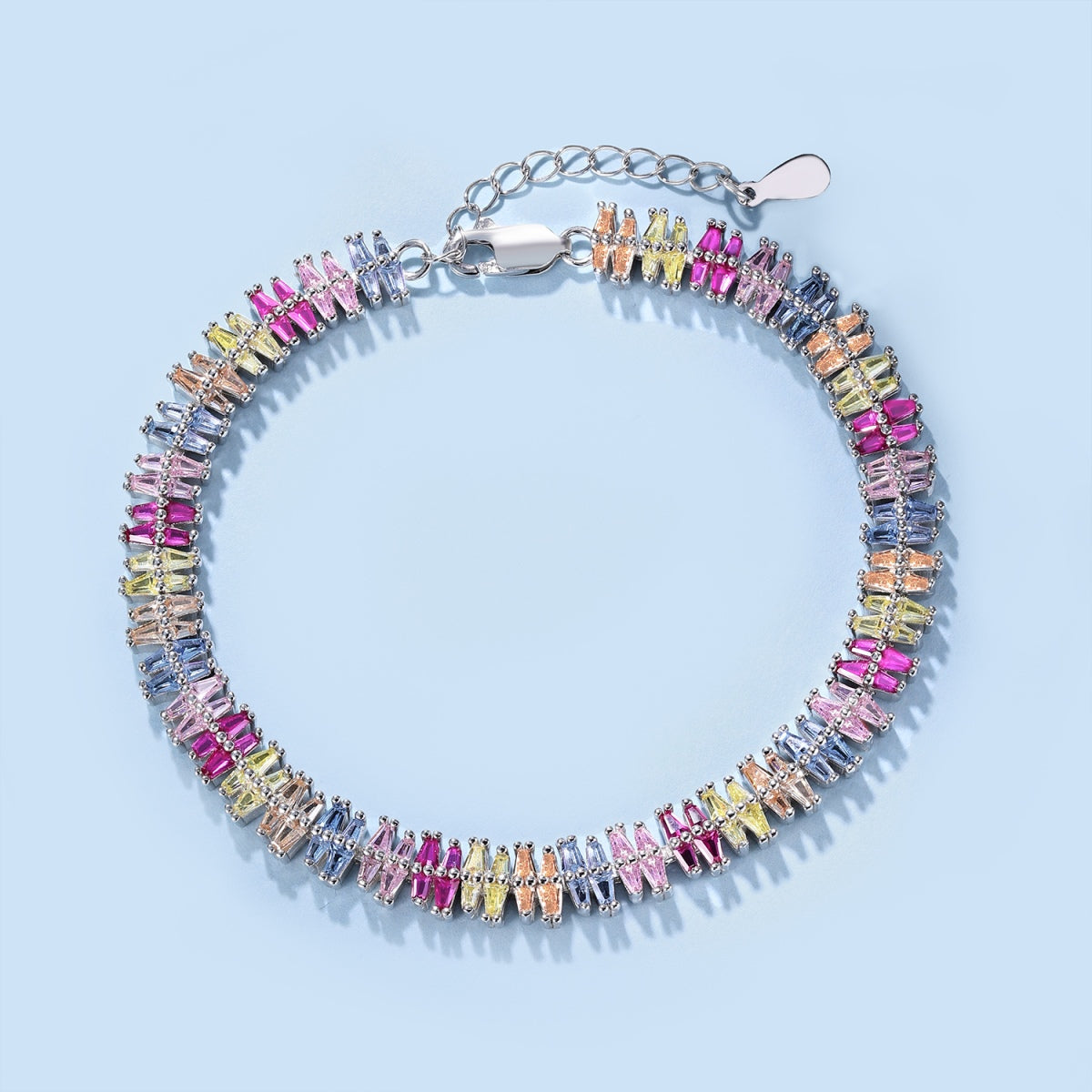 [Solara Jewelry]Sparkling Exquisite Multi Cut Party Bracelet
