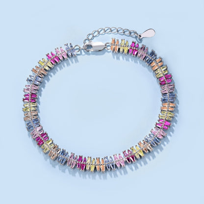 [Solara Jewelry]Sparkling Exquisite Multi Cut Party Bracelet