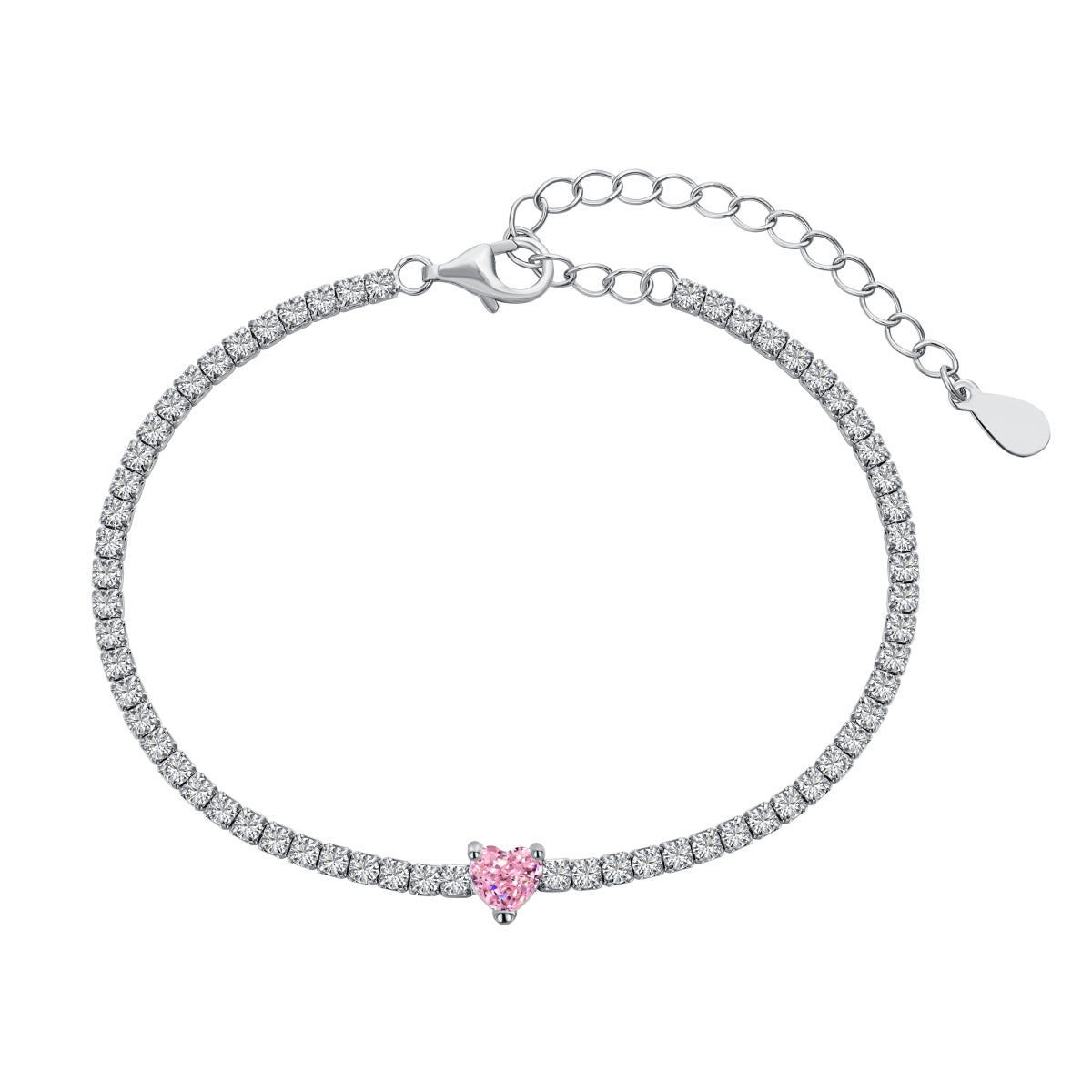 [Solara Jewelry]0.5 Carat Elegant Romantic Heart Shape Lover Bracelet