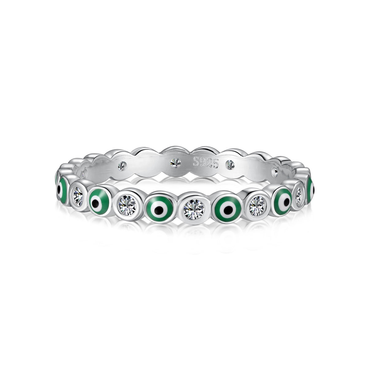 [Solara Jewelry]Sparkling Vibrant Round Shape Daily Ring
