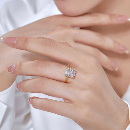[Solara Jewelry]4.0 Carat Ornate Enchanting Radiand Cut Banquet Ring