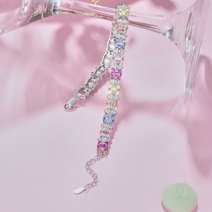 [Solara Jewelry]Delicate Colorful Multi Cut Party Bracelet