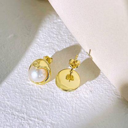 [Solara Jewelry]Dainty Bread Pearl Earrings