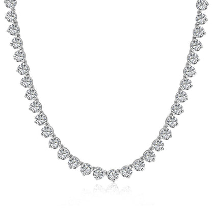 [Solara Jewelry]Ornate Heart Cut Tennis Necklace